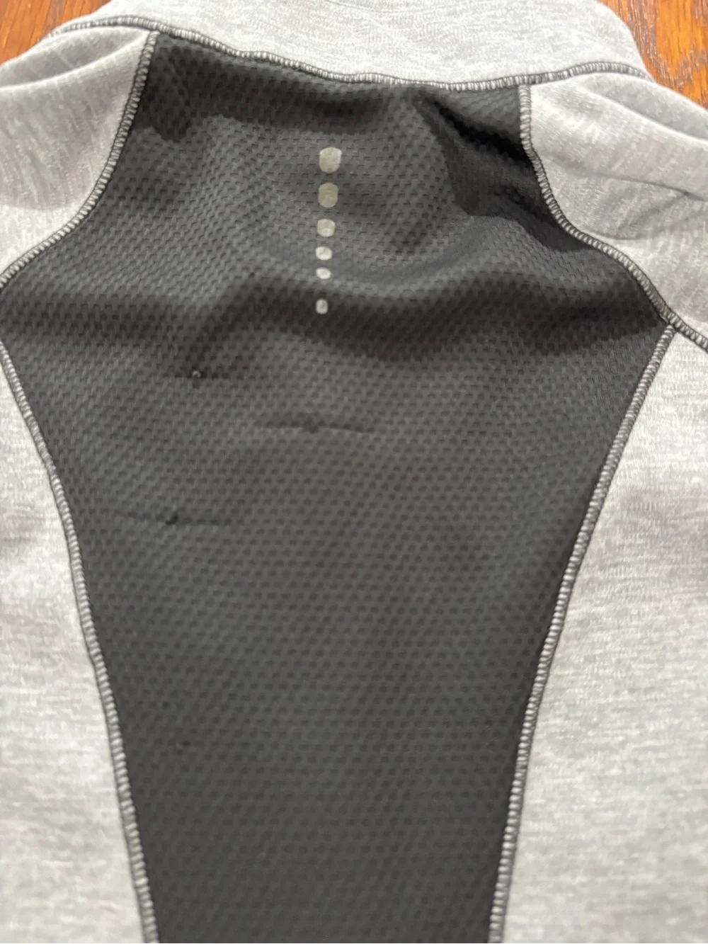 The North Face Men's Gray Quarter-Zip Performance Pullover with Yellow Chest Zip